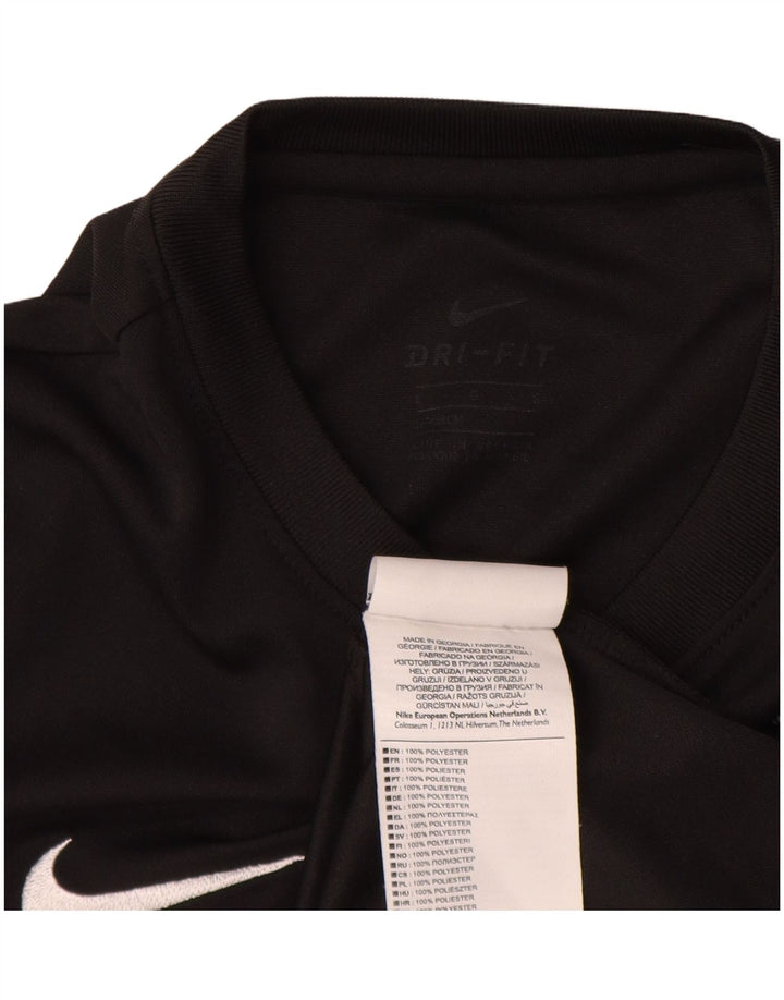 Nike drenge Dri Fit grafisk T-shirt top 12-13 år stor sort polyester
