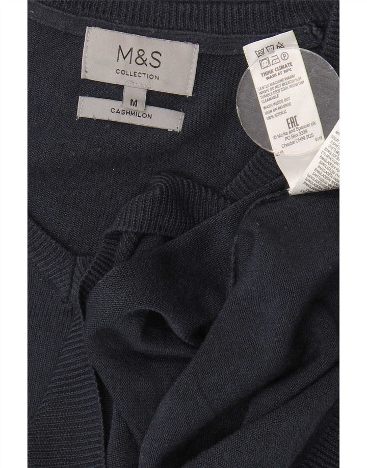 Marks & Spencer Herre V-hals sweater Medium Marineblå Akryl