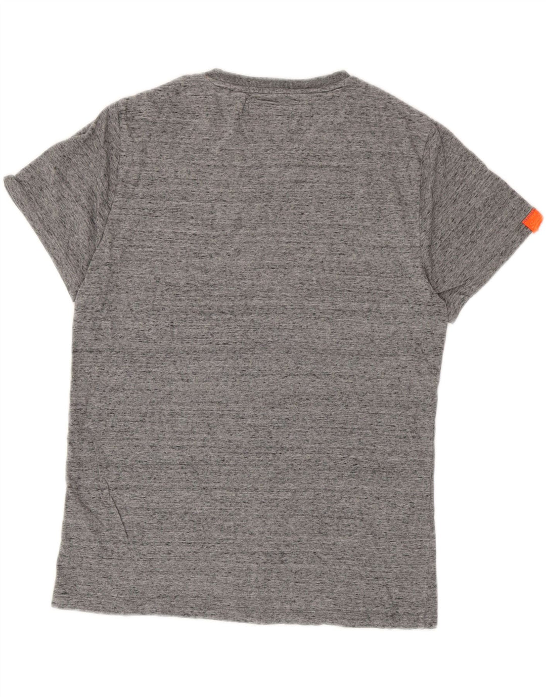 Superdry T-shirt top til mænd, stor grå flækket bomuld