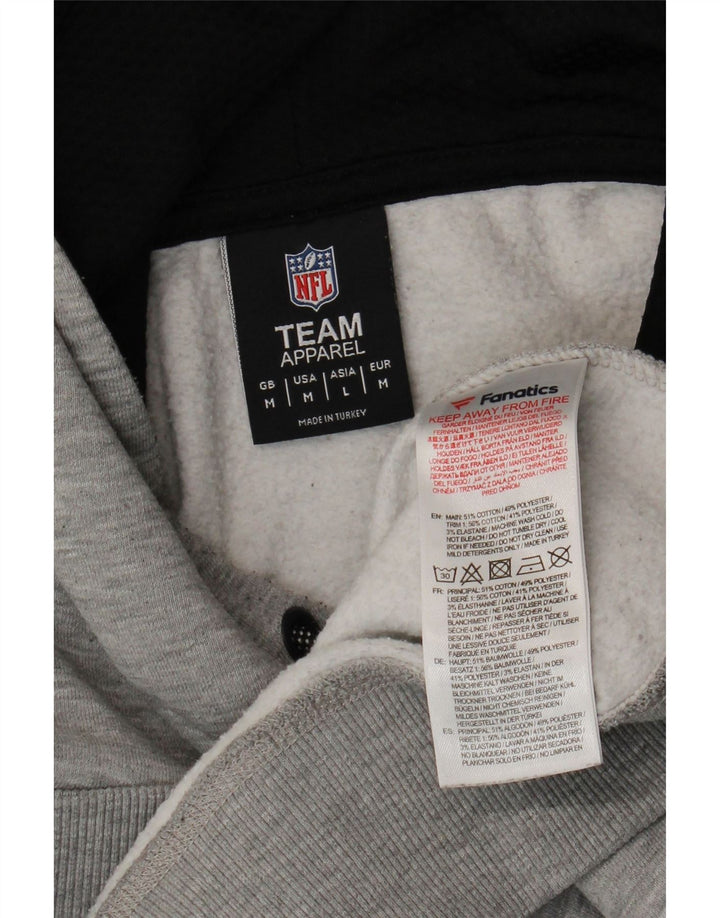 NFL Herre Raiders Grafisk hættetrøje Jumper Medium Grey Flecked Bomuld