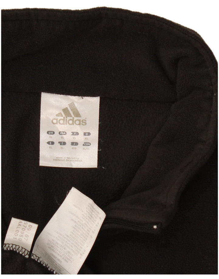 Adidas Fleece Jumper med lynlås til mænd XL Sort Polyester
