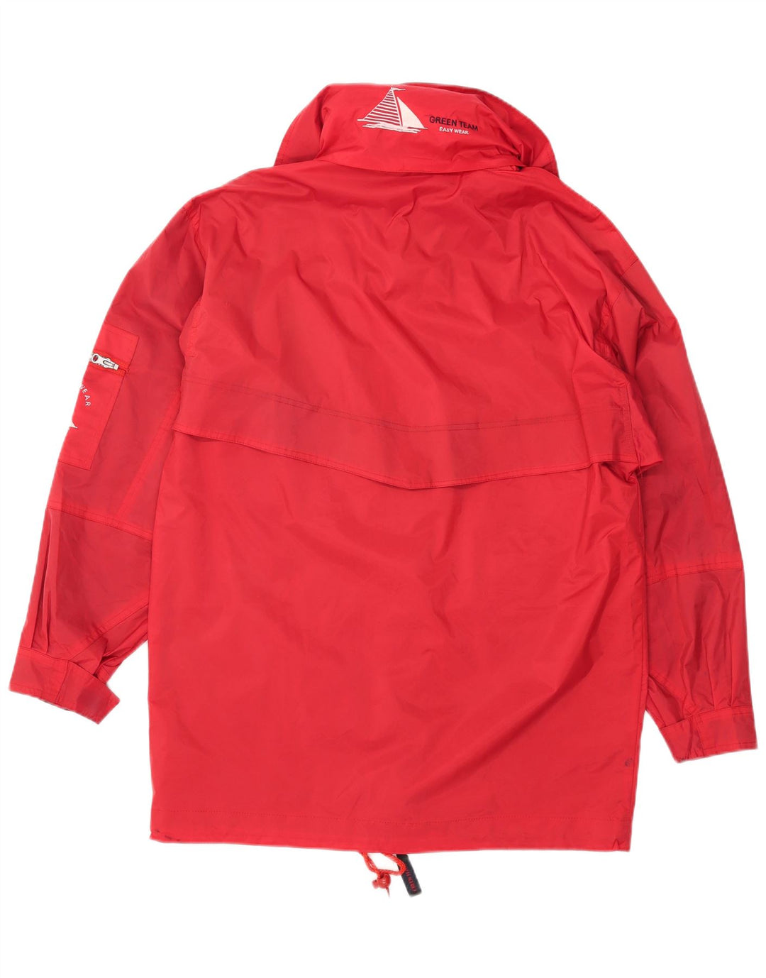 VINTAGE Herre Windbreaker Jacket UK 38 Medium Rød Polyamid