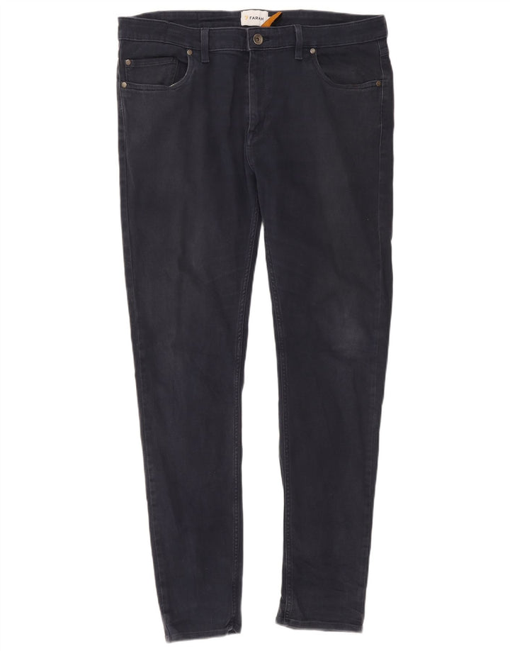 Farah Slim Jeans til mænd W36 L32 Marineblå bomuld