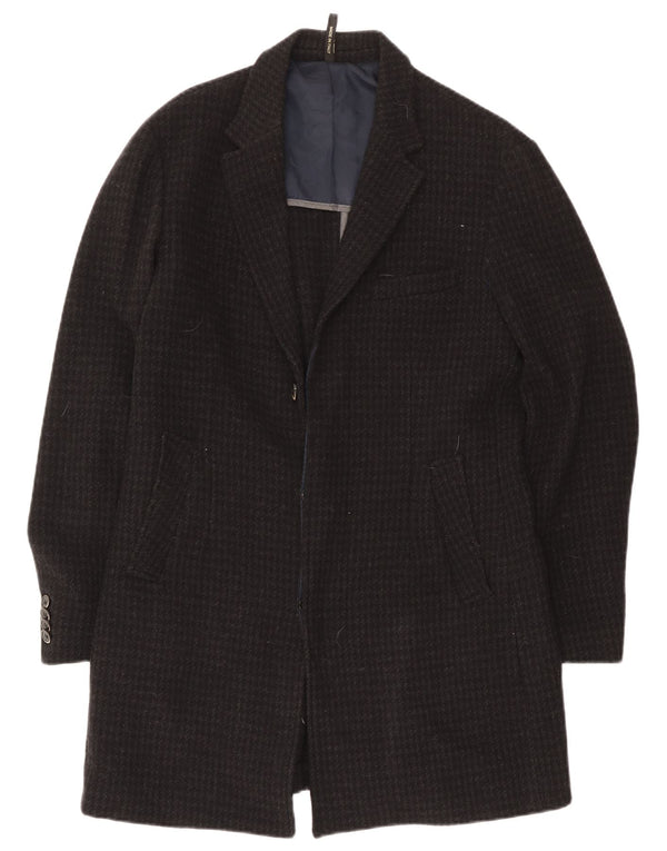 Liu Jo Overfrakke til mænd IT 50 Large Black Houndstooth Uld