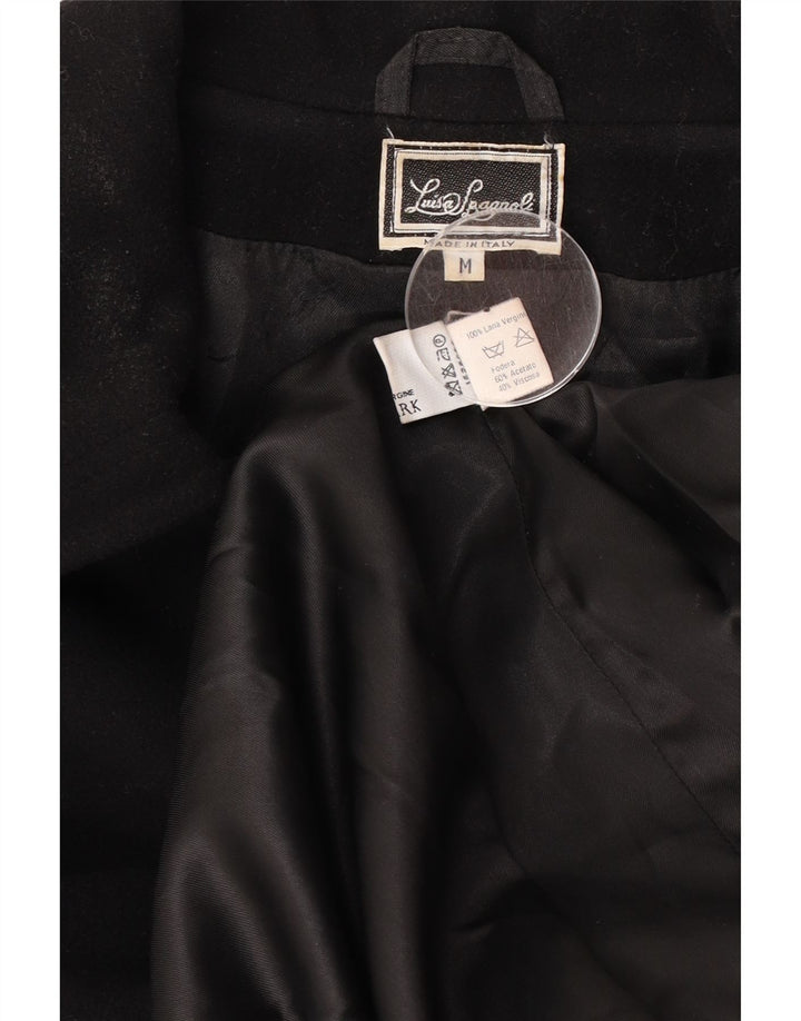 Luisa Spagnoli Dame Overfrakke UK 14 Medium Black Virgin Wool