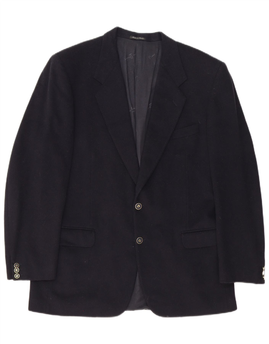 PIERRE CARDIN Mens 2 Button Blazer Jacket UK 40 Large Black Cashmere Vintage Pierre Cardin and Second-Hand Pierre Cardin from Messina Hembry 