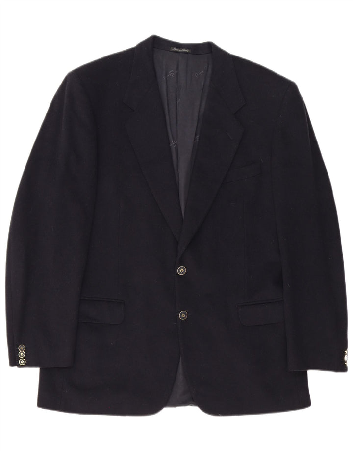 PIERRE CARDIN Mens 2 Button Blazer Jacket UK 40 Large Black Cashmere Vintage Pierre Cardin and Second-Hand Pierre Cardin from Messina Hembry 