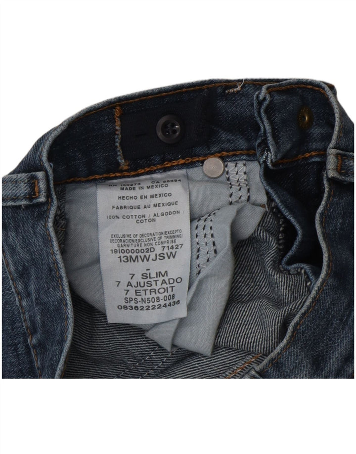 Wrangler Boys Slim Jeans 6-7 år W22 L23 Blå Bomuld