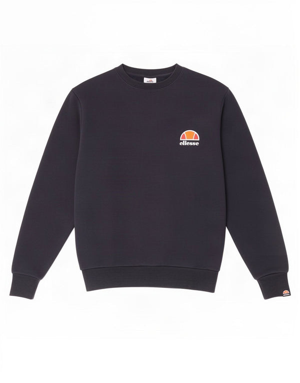 Ellesse Dame Sweatshirt Jumper UK 12 Medium Marineblå Bomuld Retro
