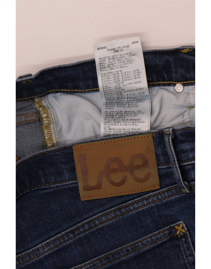 Lee Mens Daren Zip Fly Straight Jeans W34 L32 Blå Bomuld
