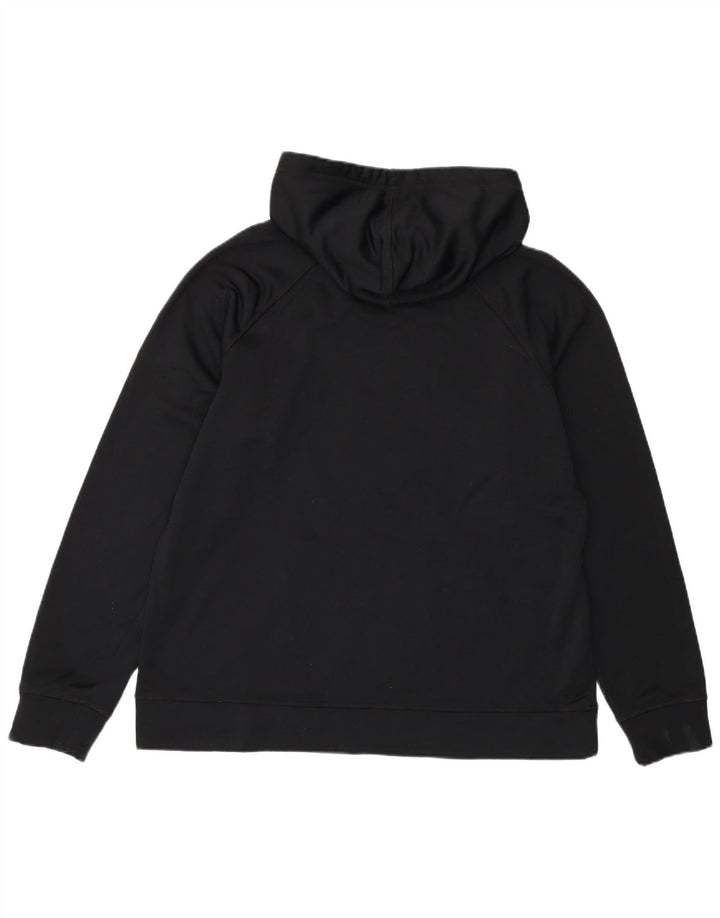 REEBOK Womens Graphic Hoodie Jumper UK 18 XL Black Polyester