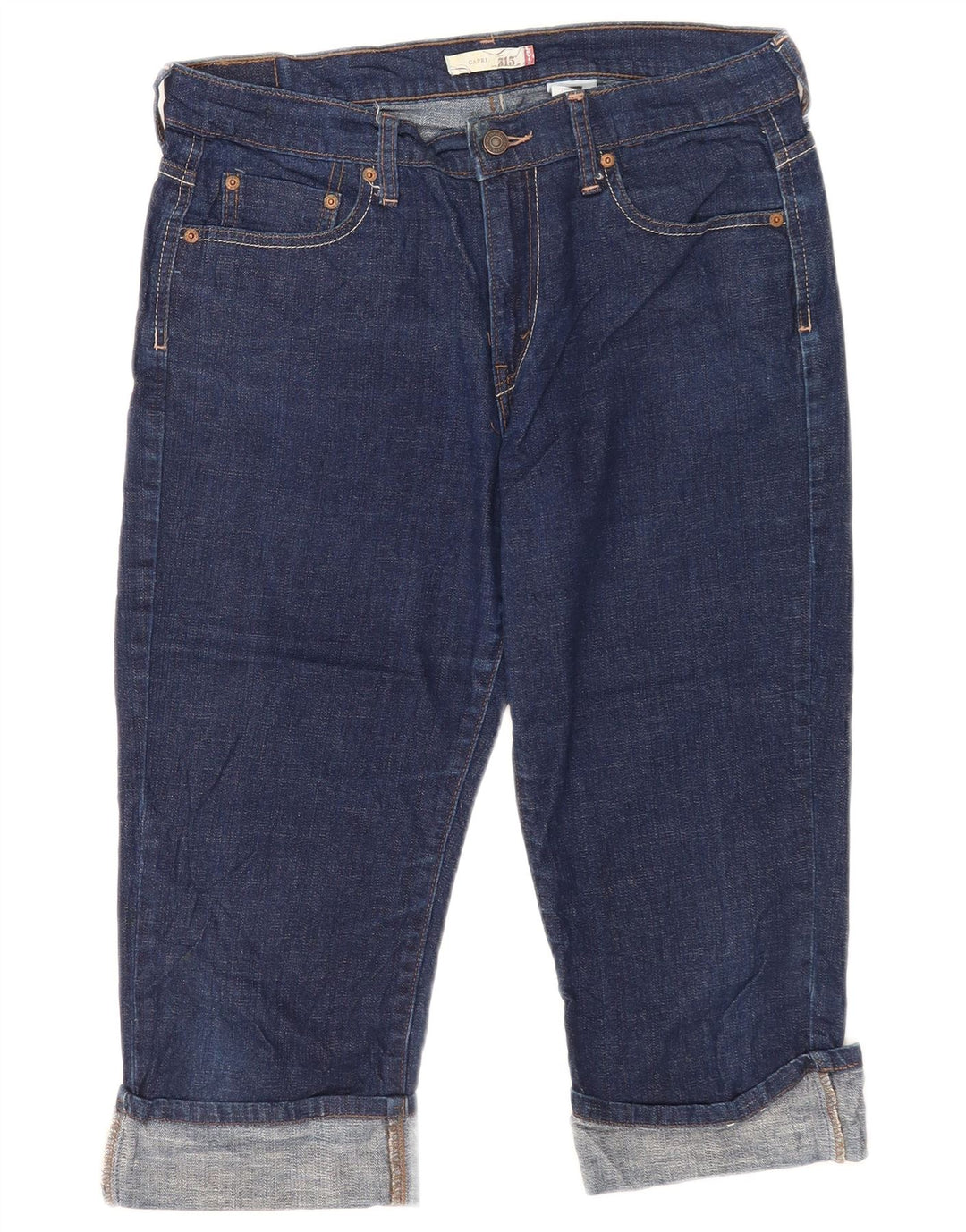 Levi's Dame 515 Capri Jeans US 10 Large W32 L19 Blå Bomuld