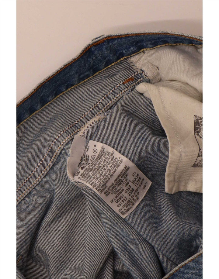 Levi's Herre 501 Straight Jeans W38 L28 Blå Bomuld