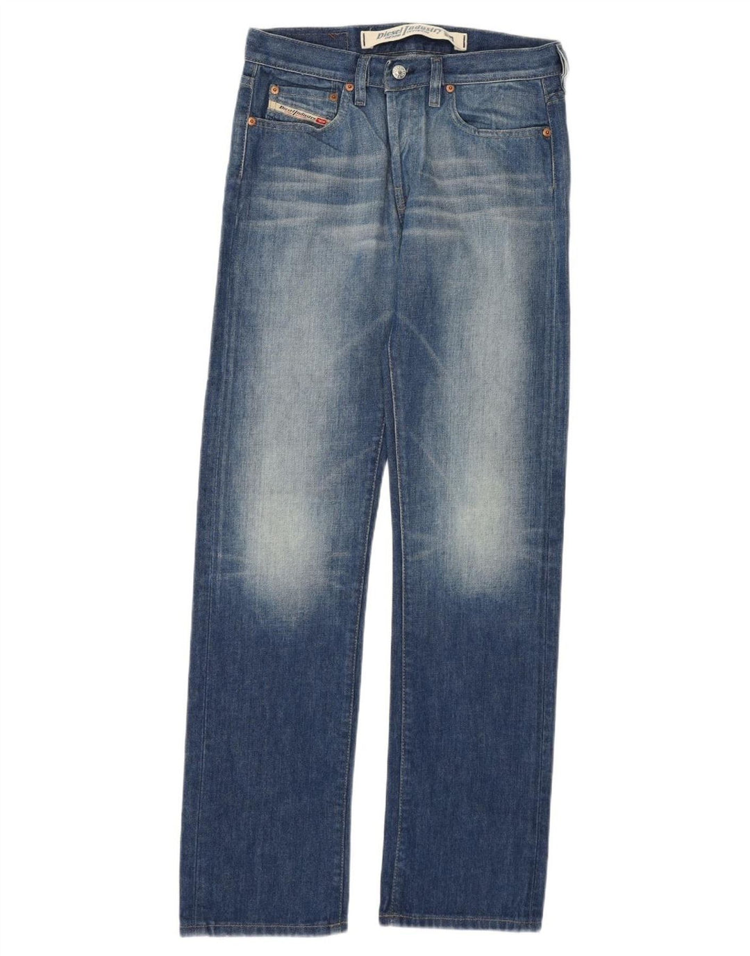 Diesel Dame Straight Jeans W28 L32 Blå Bomuld