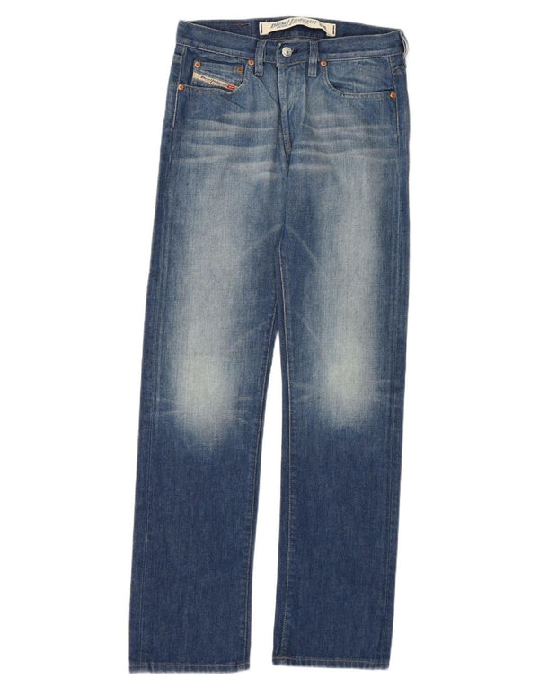 Diesel Dame Straight Jeans W28 L32 Blå Bomuld