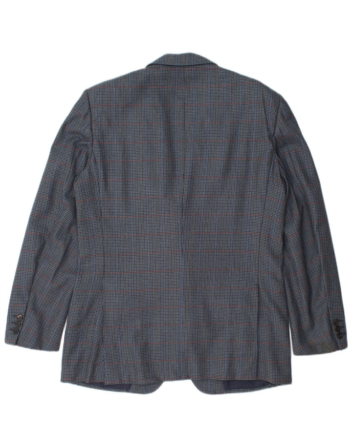 Burberrys blazerjakke til mænd IT 48 Medium Marineblå Houndstooth Uld