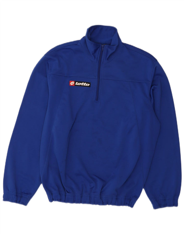 Lotto Herre Zip Neck Sweatshirt Jumper Stor Blå Polyester