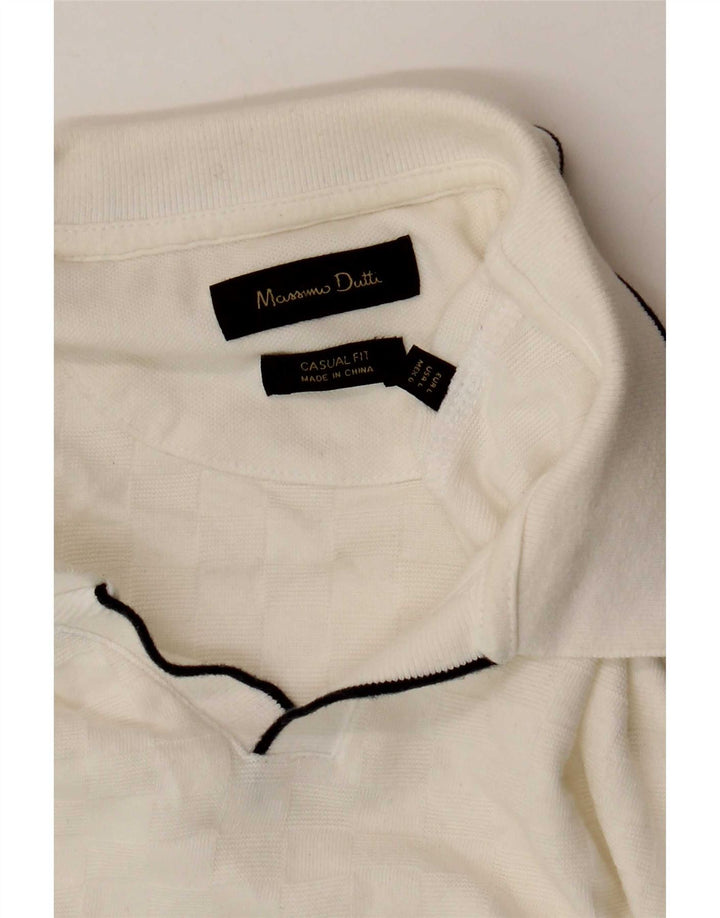 Massimo Dutti Herre Polo Shirt Large White