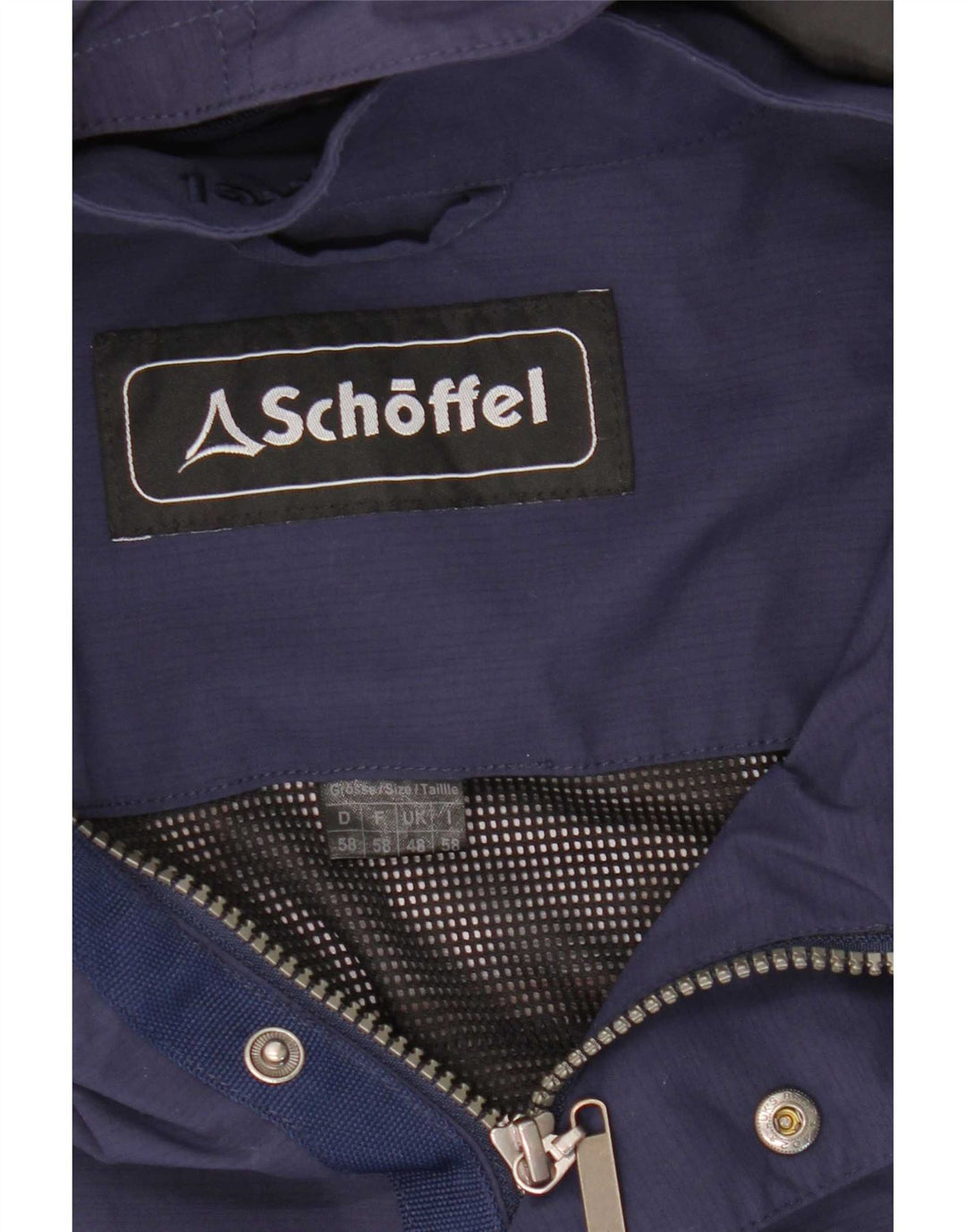 Schoffel Herre Hooded Utility Jacket UK 48 4XL Navy Blue