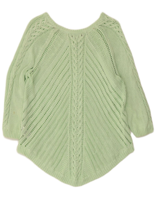 Marks & Spencer Dame Asymmetrisk V-hals Jumper Sweater UK 18 XL Grøn