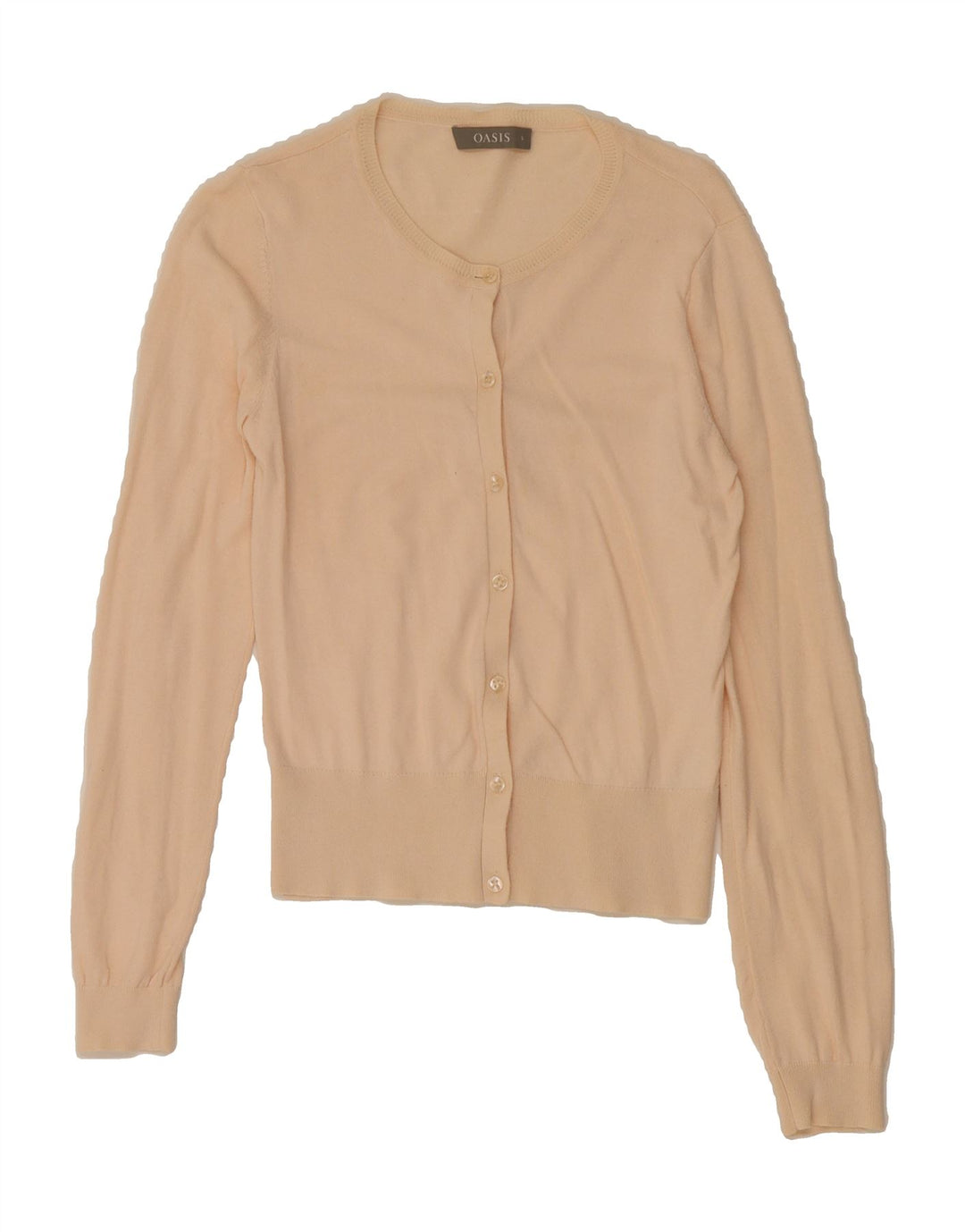 OASIS Womens Cardigan Sweater UK 10 Small Beige Cotton Vintage Oasis and Second-Hand Oasis from Messina Hembry 