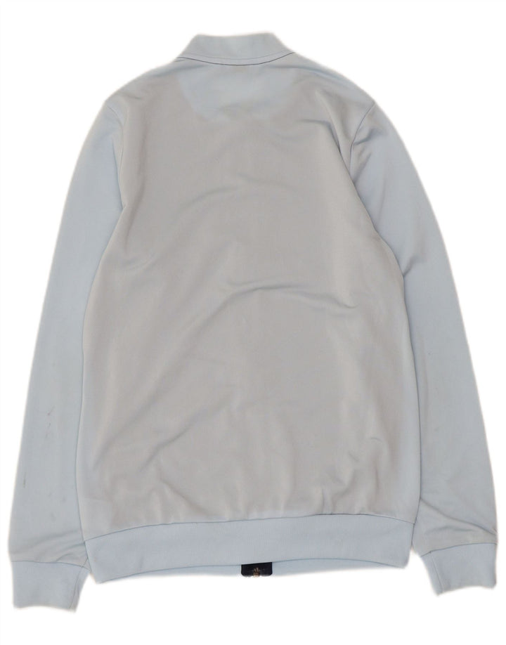 ADIDAS Boys Tracksuit Top Jacket 13-14 Years Blue Colourblock Polyester