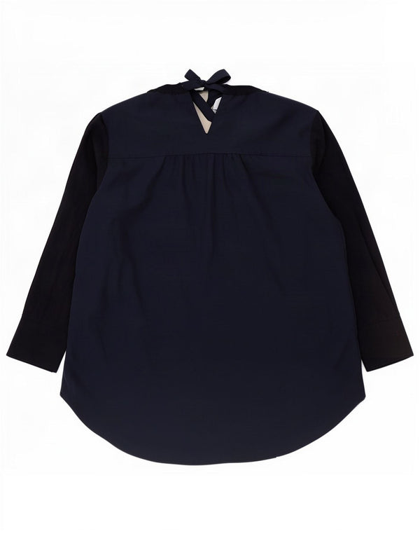 Ralph Lauren Dame Top 3/4 ærmer UK 16 Large Navy Blue Bomuld