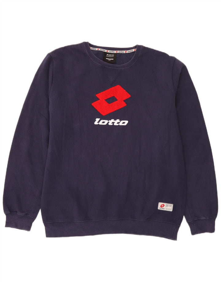 Lotto Herre grafisk sweatshirt jumper 2XL marineblå bomuld