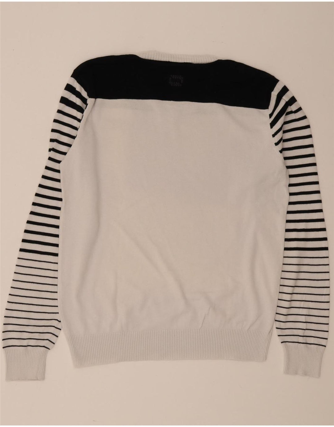 Jack & Jones Herre V-hals sweater Stor hvid Colourblock