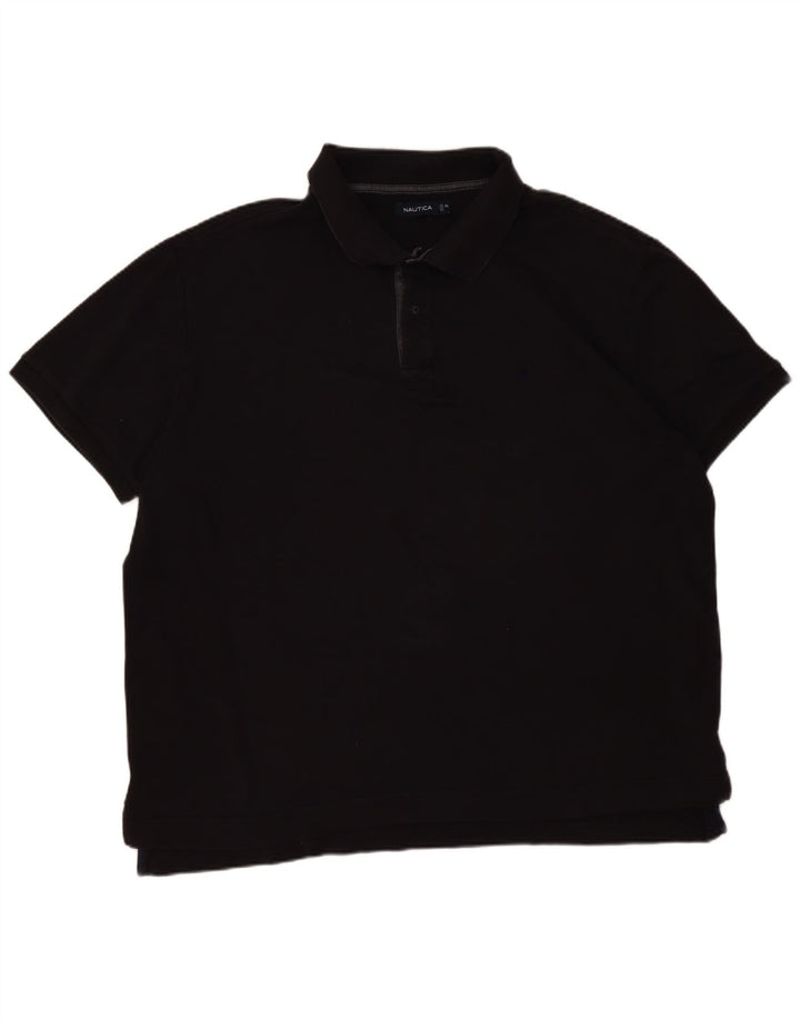 Nautica herre poloshirt 2XL sort bomuld