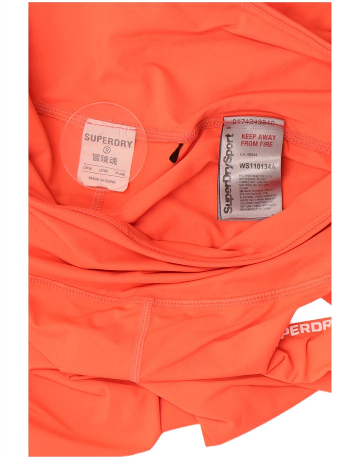 Superdry Womens Leggings UK 16 Large Orange Polyester