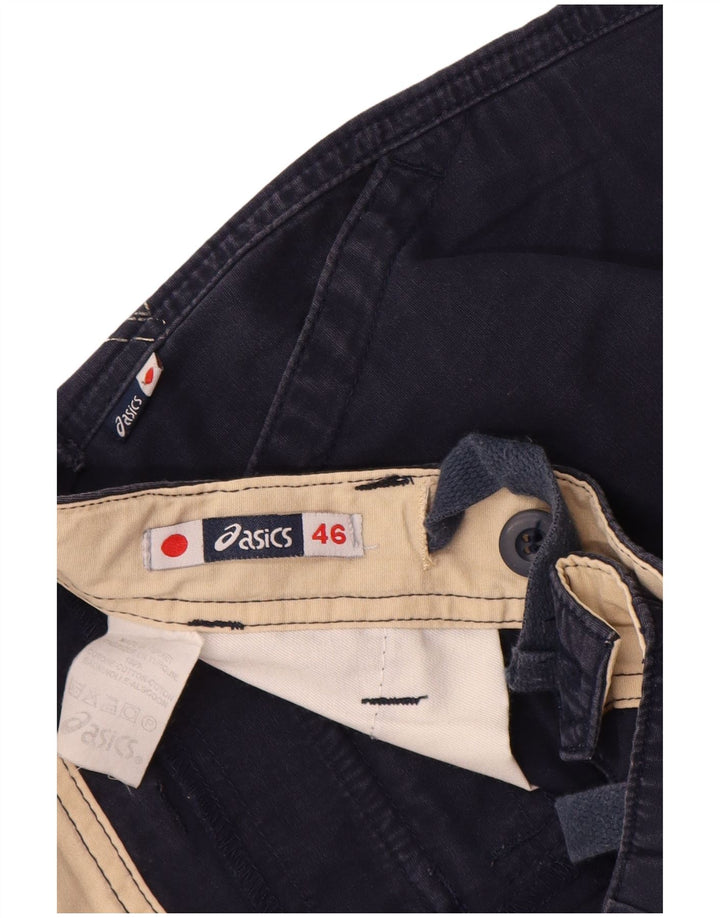 Asics Herre Cargo Shorts IT 46 Small W30 Marineblå Bomuld