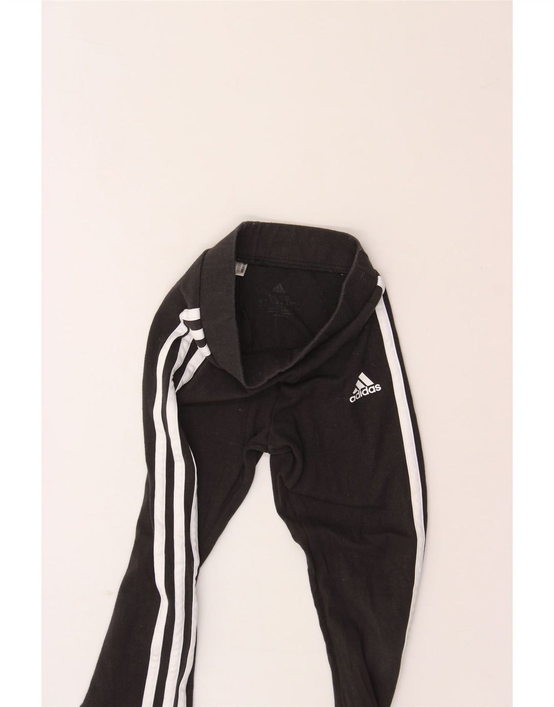 ADIDAS Girls Leggings 6-7 Years Black Cotton Vintage Adidas and Second-Hand Adidas from Messina Hembry 