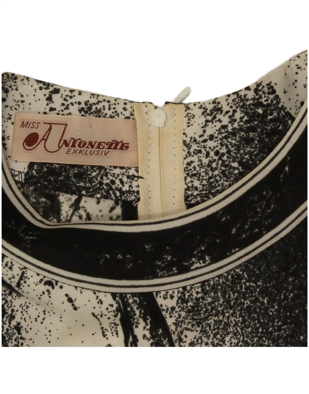 Antonette Dame Abstrakt Mønster Langærmet Maxikjole UK 10 Lille Sort