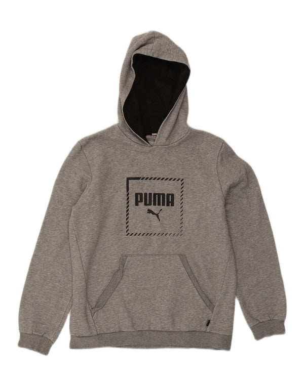 Puma drenge grafisk hættetrøje 15-16 år XL Grå