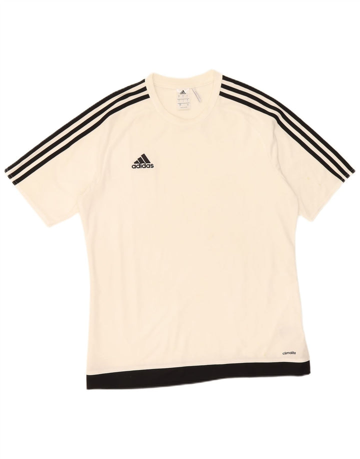 Adidas Herre Climalite T-Shirt Top Stor Hvid Polyester