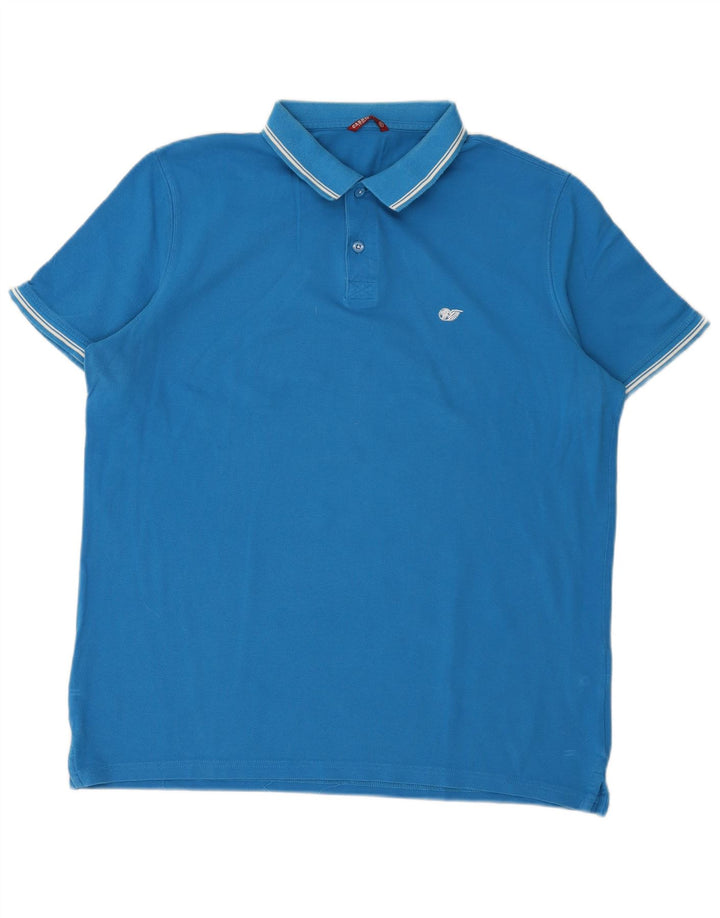 Carrera herre poloshirt XL blå bomuld