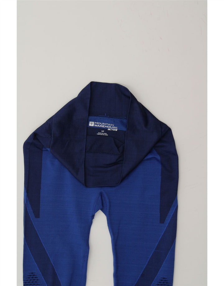 MOUNTAIN WAREHOUSE Womens Leggings UK 10 Small Navy Blue Colourblock Vintage Mountain Warehouse and Second-Hand Mountain Warehouse from Messina Hembry 