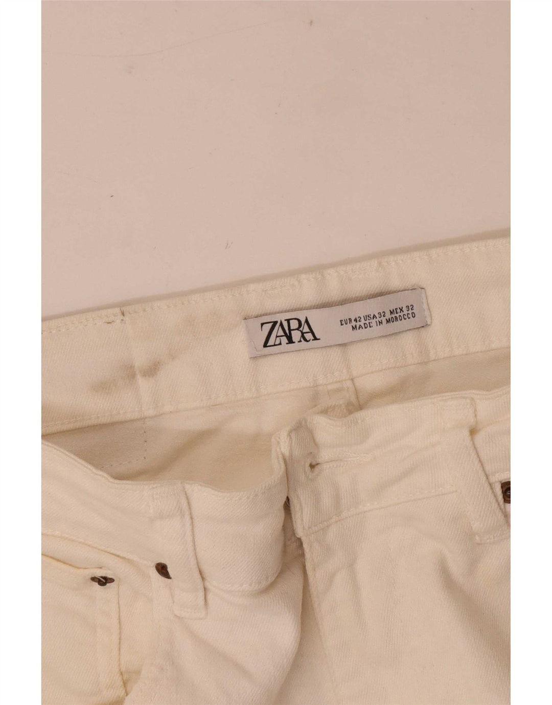 Zara Denim Shorts til mænd EU 42 Large W32 Off White