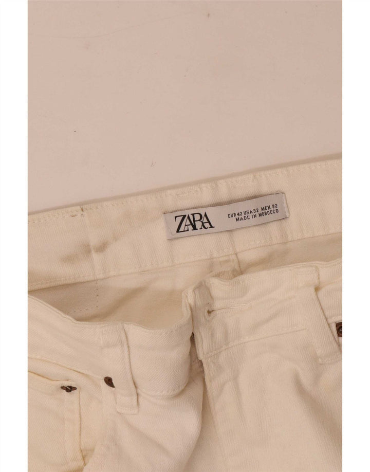 Zara Denim Shorts til mænd EU 42 Large W32 Off White