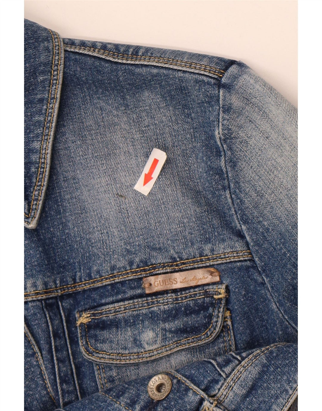 Guess Womens Crop denimjakke UK 6 XS Blue Cotton