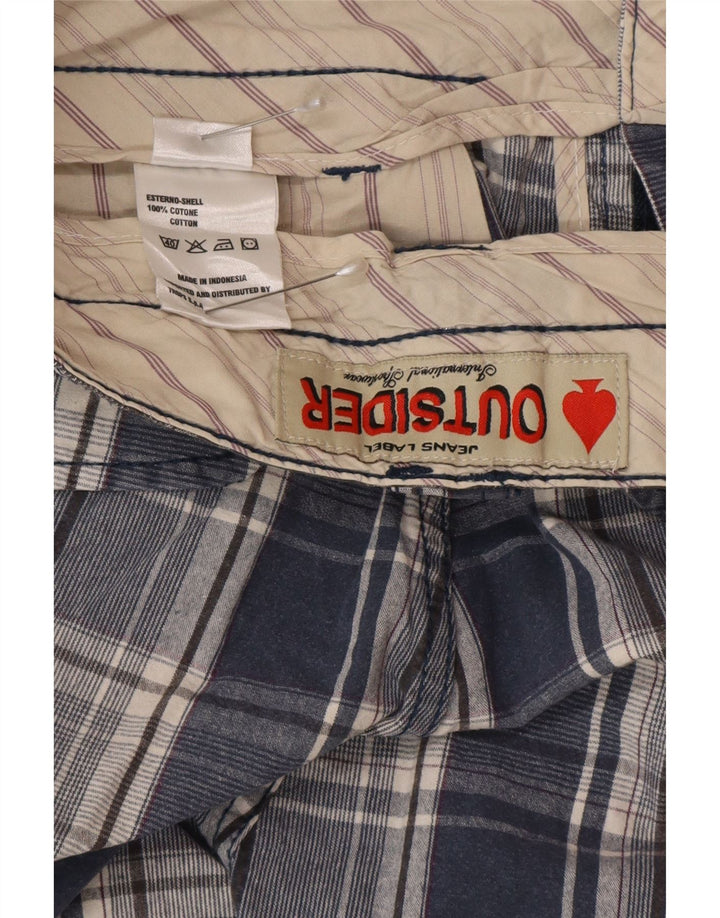Outsider Herre Chino Shorts W30 Medium Blue Ternet Bomuld