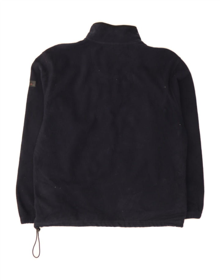 IZOD Mens Zip Neck Fleece Jumper Large Navy Blue Polyester Vintage Izod and Second-Hand Izod from Messina Hembry 