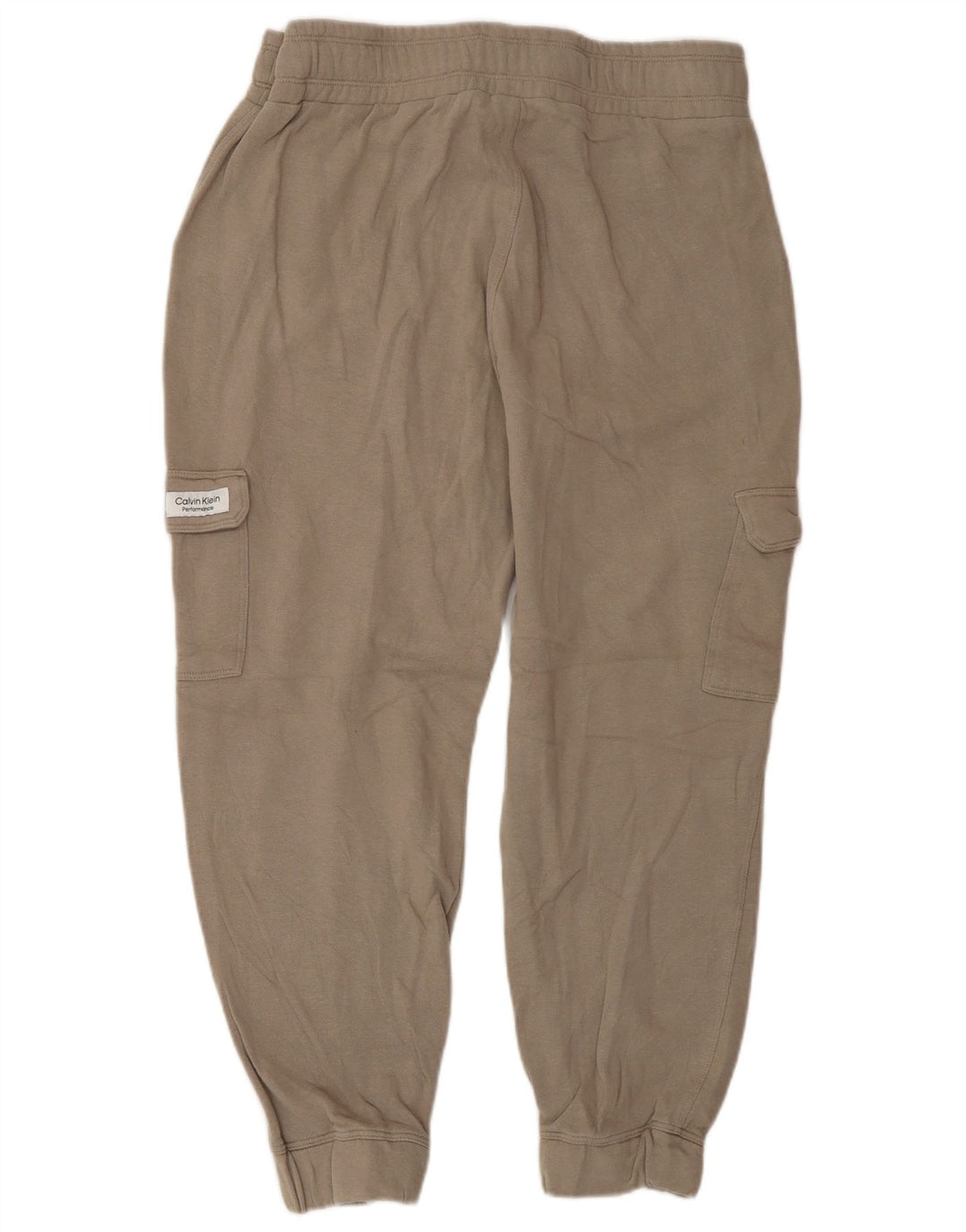 Calvin Klein Dame Cargo Træningsdragt Bukser Joggers UK 14 Medium Beige