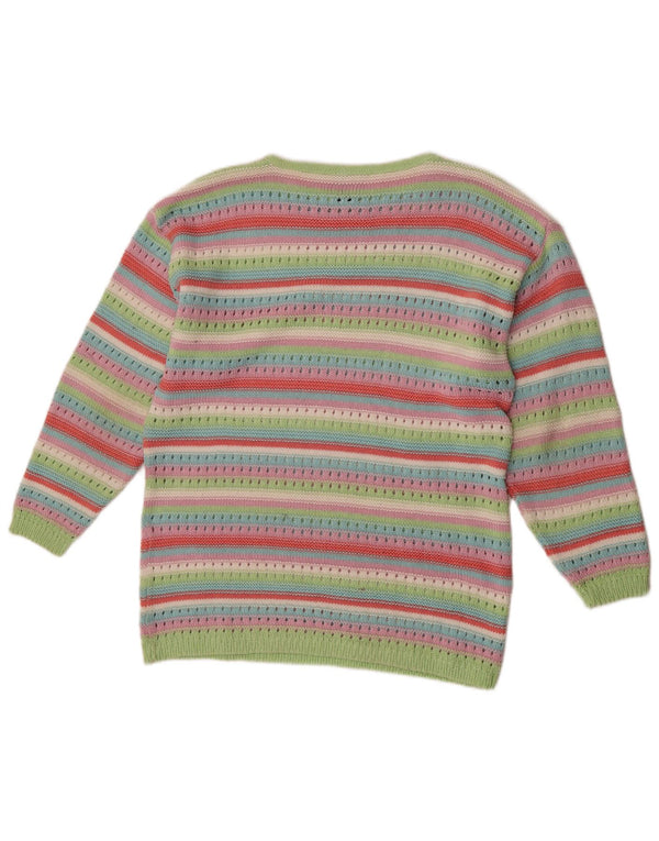 Redok Womens Boat Neck Jumper Sweater UK 16 Large Multicolored Striped