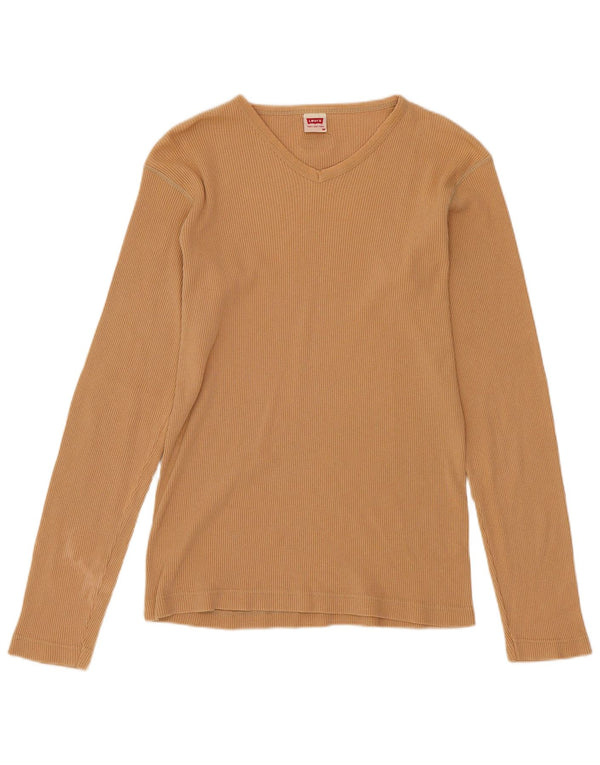 Levi's Dame Top Langærmet UK 12 Medium Beige Bomuld