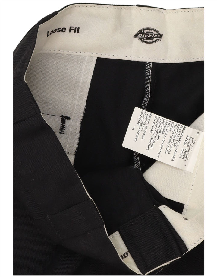 Dickies Herre Loose Fit Cargo Shorts W34 Large Black Polyester