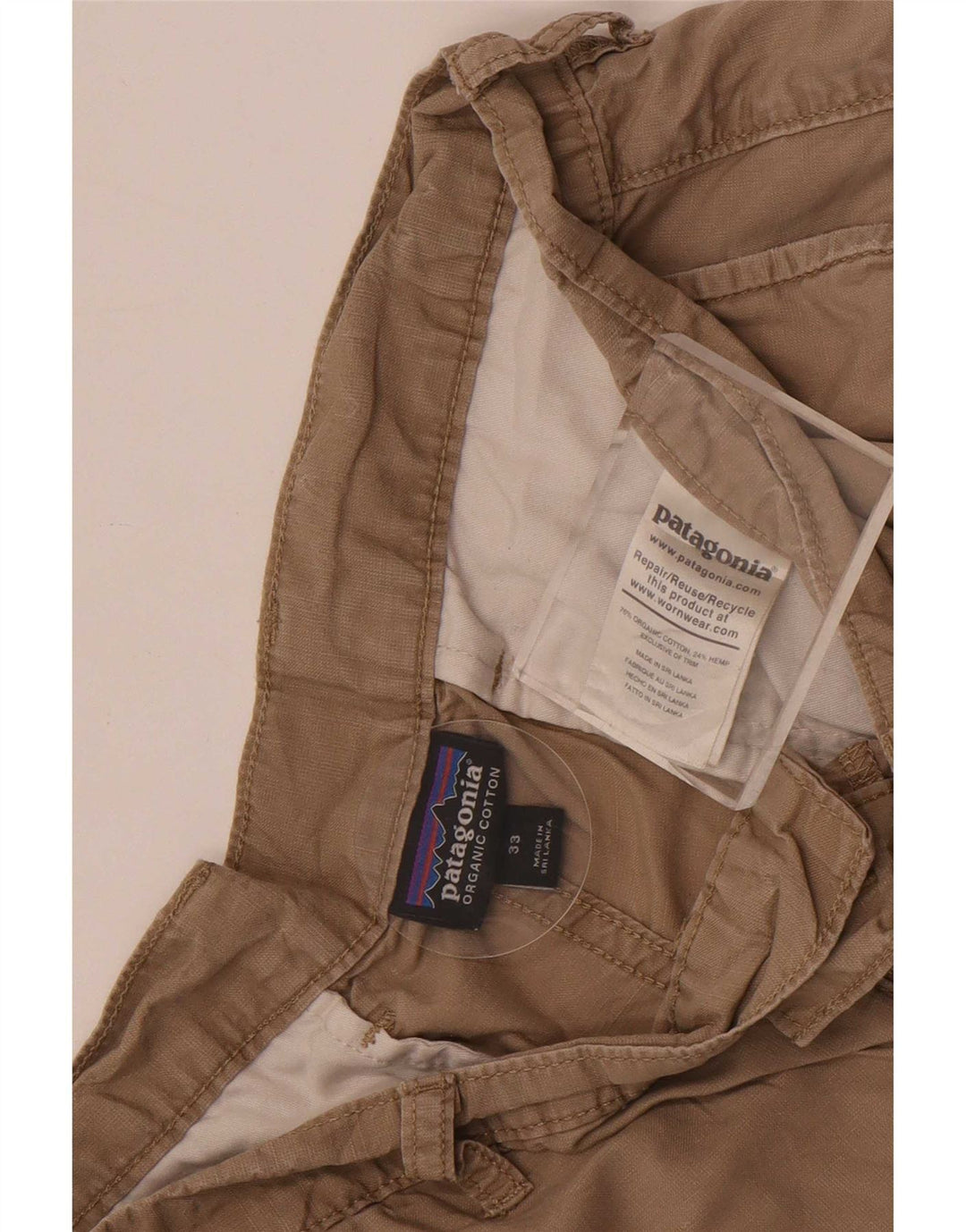 Patagonia Herre Chino Shorts W33 Medium Beige Bomuld