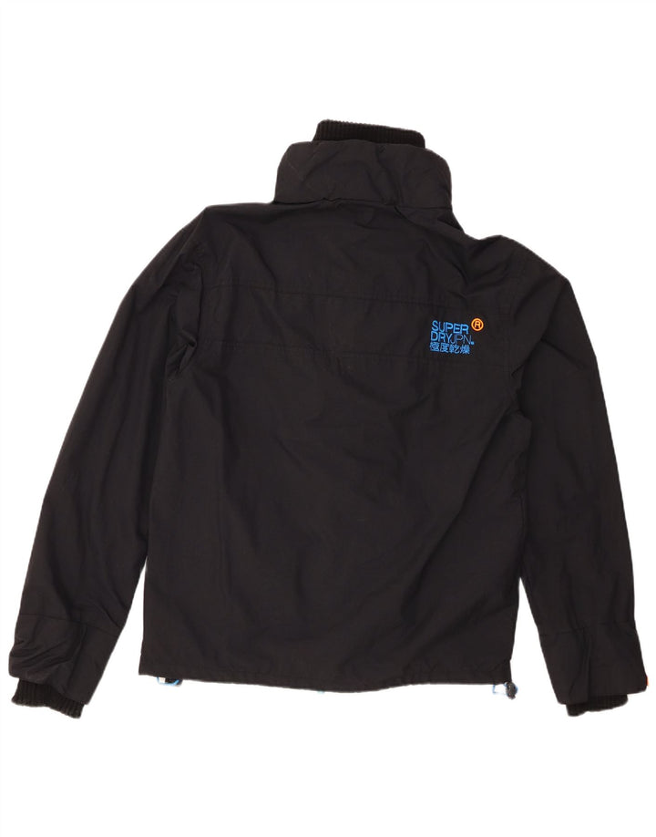 SUPERDRY Herre Windcheater Windbreaker Jacket UK 40 Stor Sort Nylon
