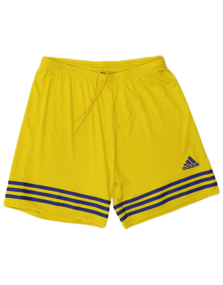 Adidas Herre Climalite Sportshorts store gule polyester